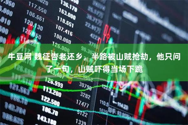 牛豆网 魏征告老还乡，半路被山贼抢劫，他只问了一句，山贼吓得当场下跪